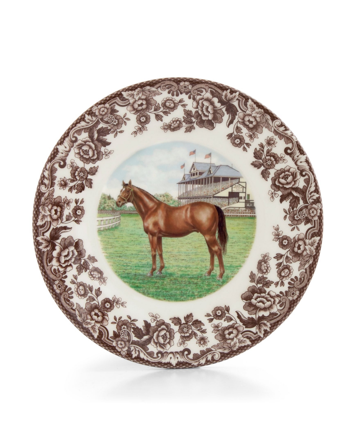 Thoroughbred Horse Salad Plate - Brown