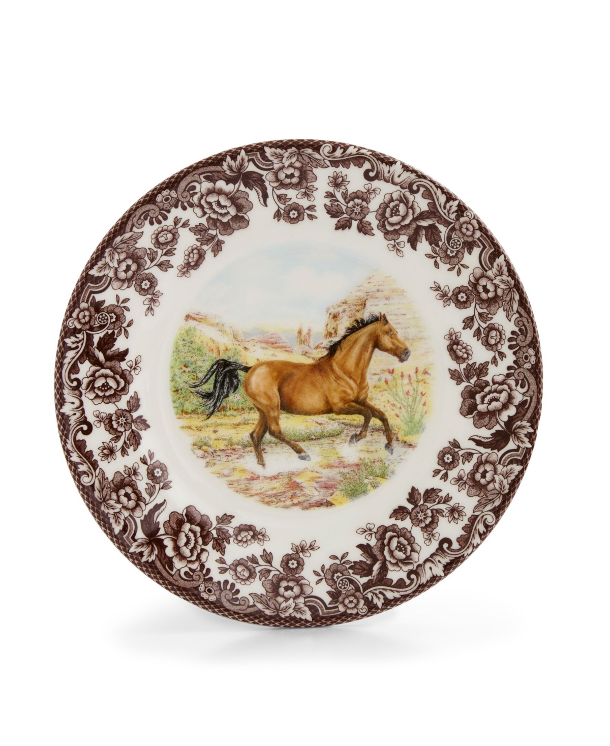American Quarter Horse Salad Plate - Brown