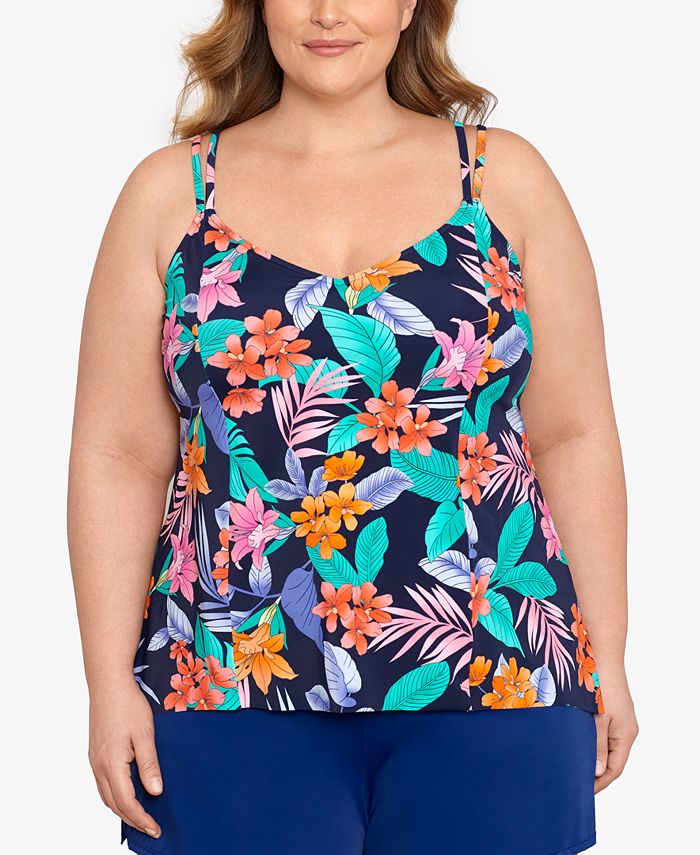 Macy's tankini hotsell tops plus size