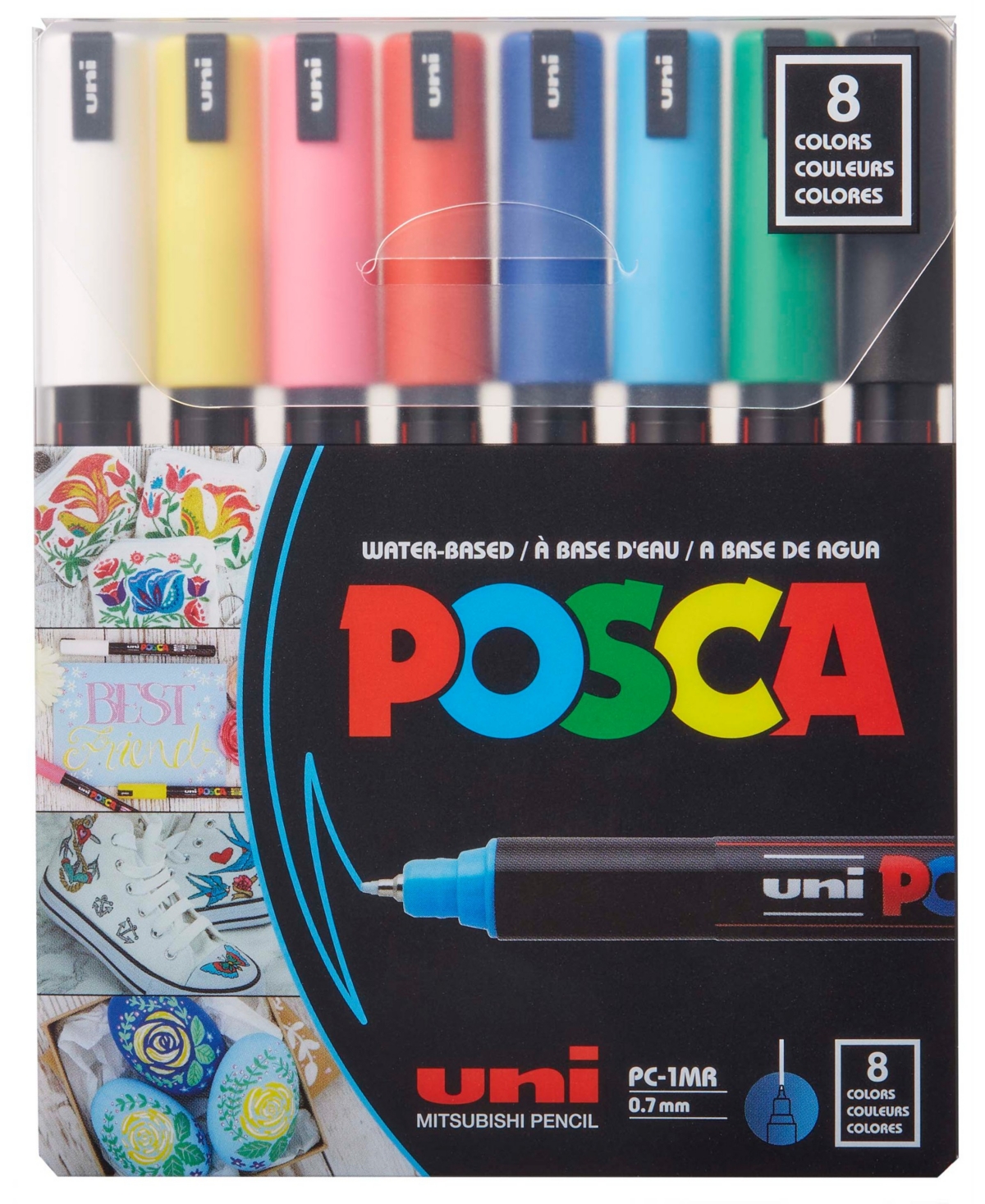 8-Color Paint Pen Set, Pc-1Mr, Ultra-Fine