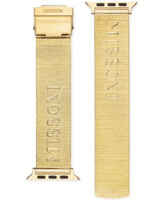 Missoni - Gold Ion Plated Stainless Steel Mesh Bracelet for Apple Watch&reg; 38mm/40mm
