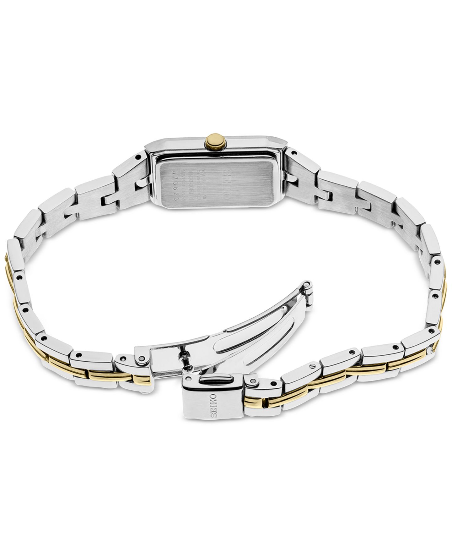 Женские часы Seiko Essential Two Tone Stainless Steel Bracelet Watch 15mm — фото 3