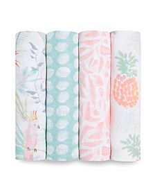 Tropicalia Swaddle Blankets, Pack of 4