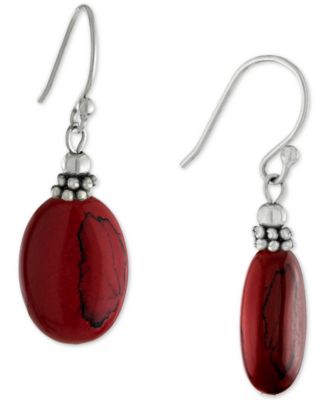 Giani Bernini Amethyst Drop Earrings 11 ct tw in Sterling Silver Also in Turquoise Sodalite Rose Quartz Red Jasper Created for Macys - 58$