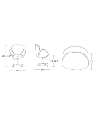 Raspberry Adjustable Swivel Chair