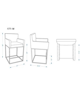 Ambassador Leatherette Upholstered Barstool