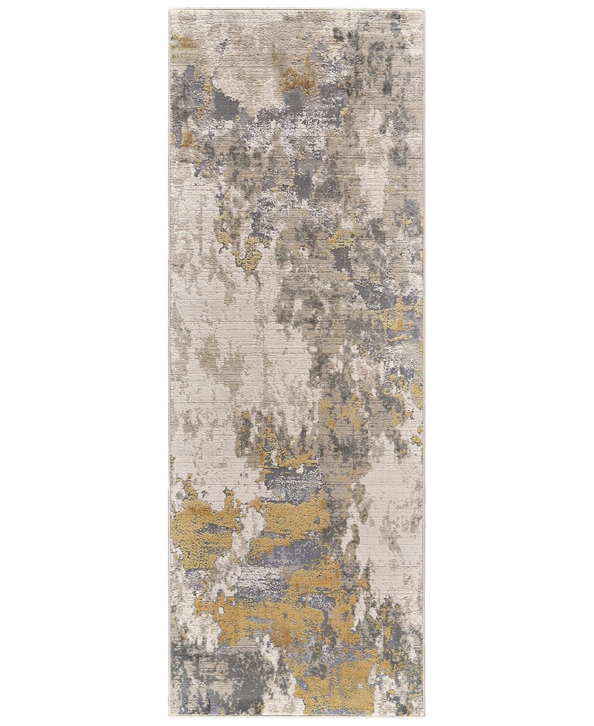 Simply Woven Waldor R3970 2'10" X 7'10" Runner Area Rug In Ivory,gold-tone