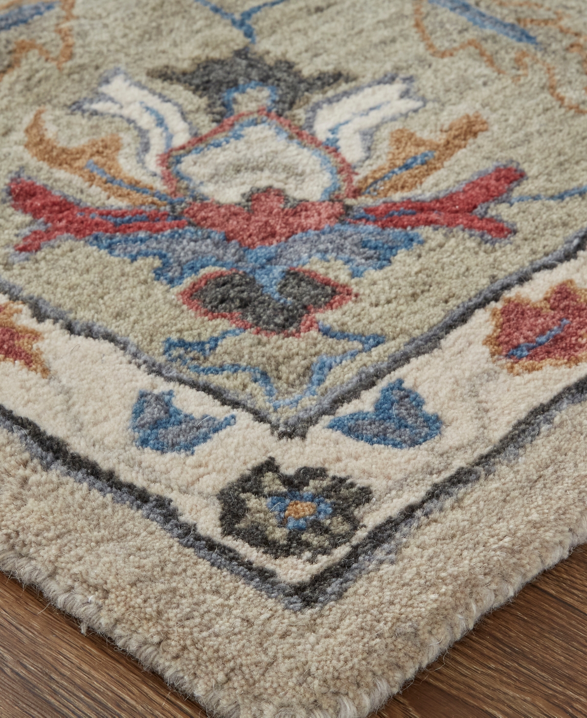 Feizy Rylan R8642 5' X 8' Area Rug In Gray,red