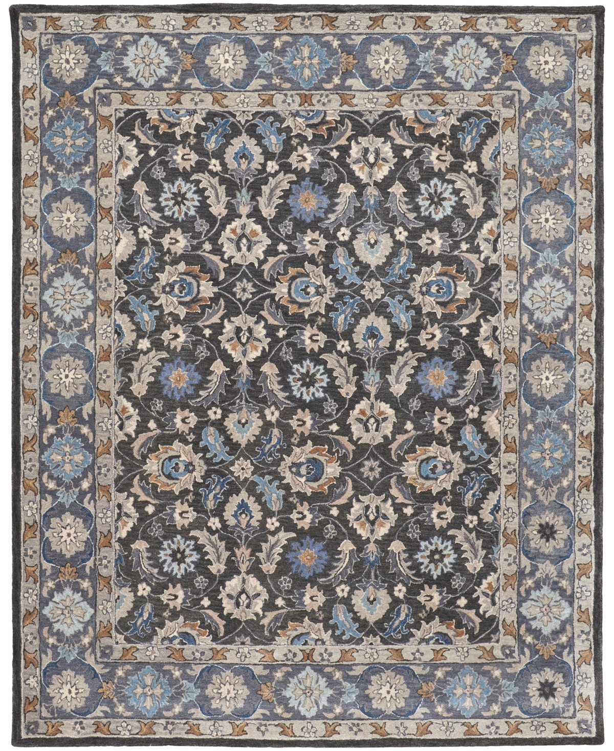 Simply Woven Rylan R8643 5' X 8' Area Rug In Gray,blue