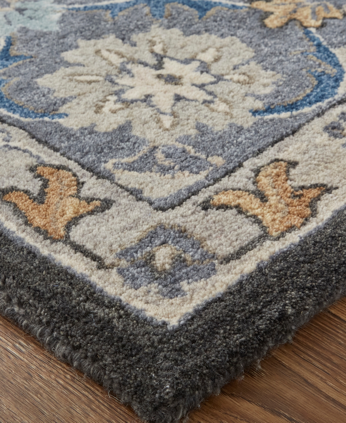 Simply Woven Rylan R8643 2' X 3' Area Rug In Gray,blue