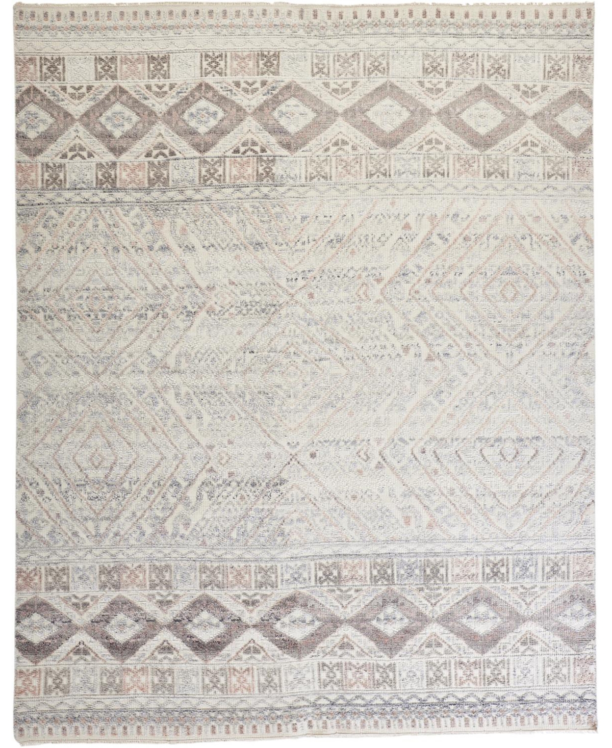 Feizy Esther EST6495 7'9in x 9'9in Area Rug - Ivory, Pink