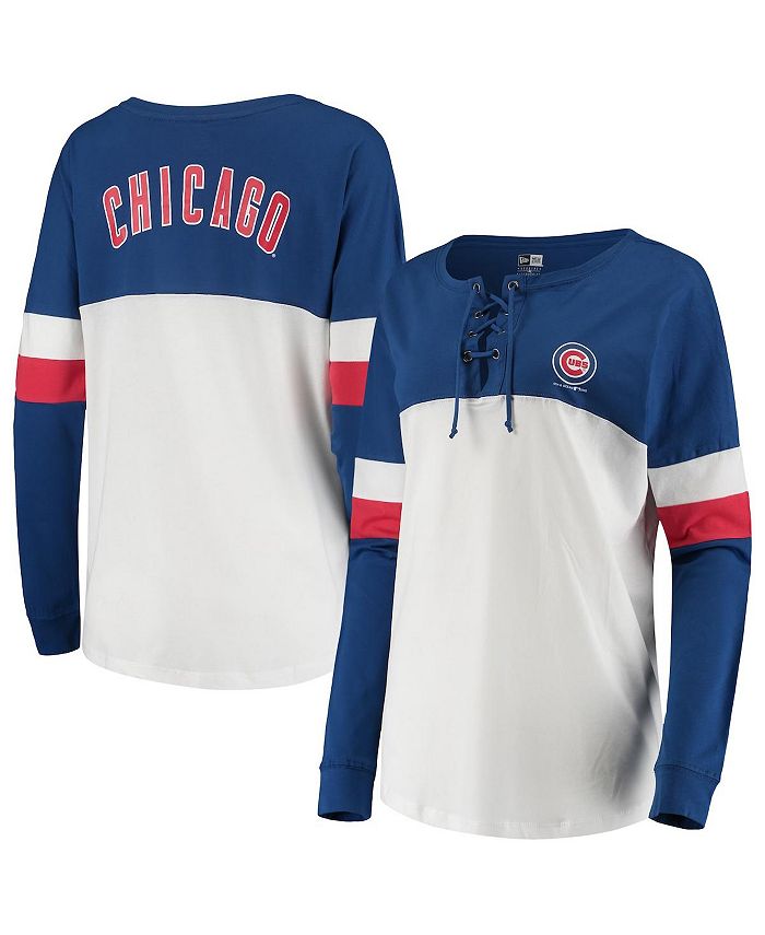 Lids Chicago Cubs New Era Women's Game Day Crew Pullover Sweatshirt - Royal