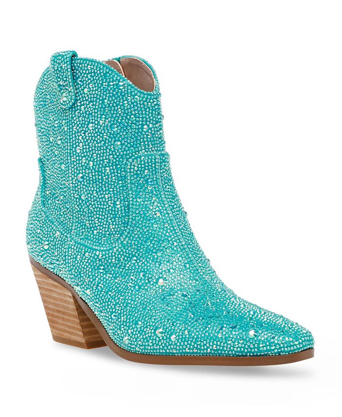 Betsey Johnson Women's Diva Embellished Western Booties & Reviews ...