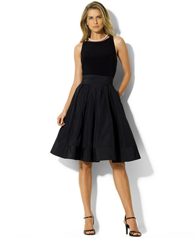 lauren ralph cocktail dress pleated dresses macy formal macys vestidos womens taffeta skirt wear line evening dinner flare kate lace