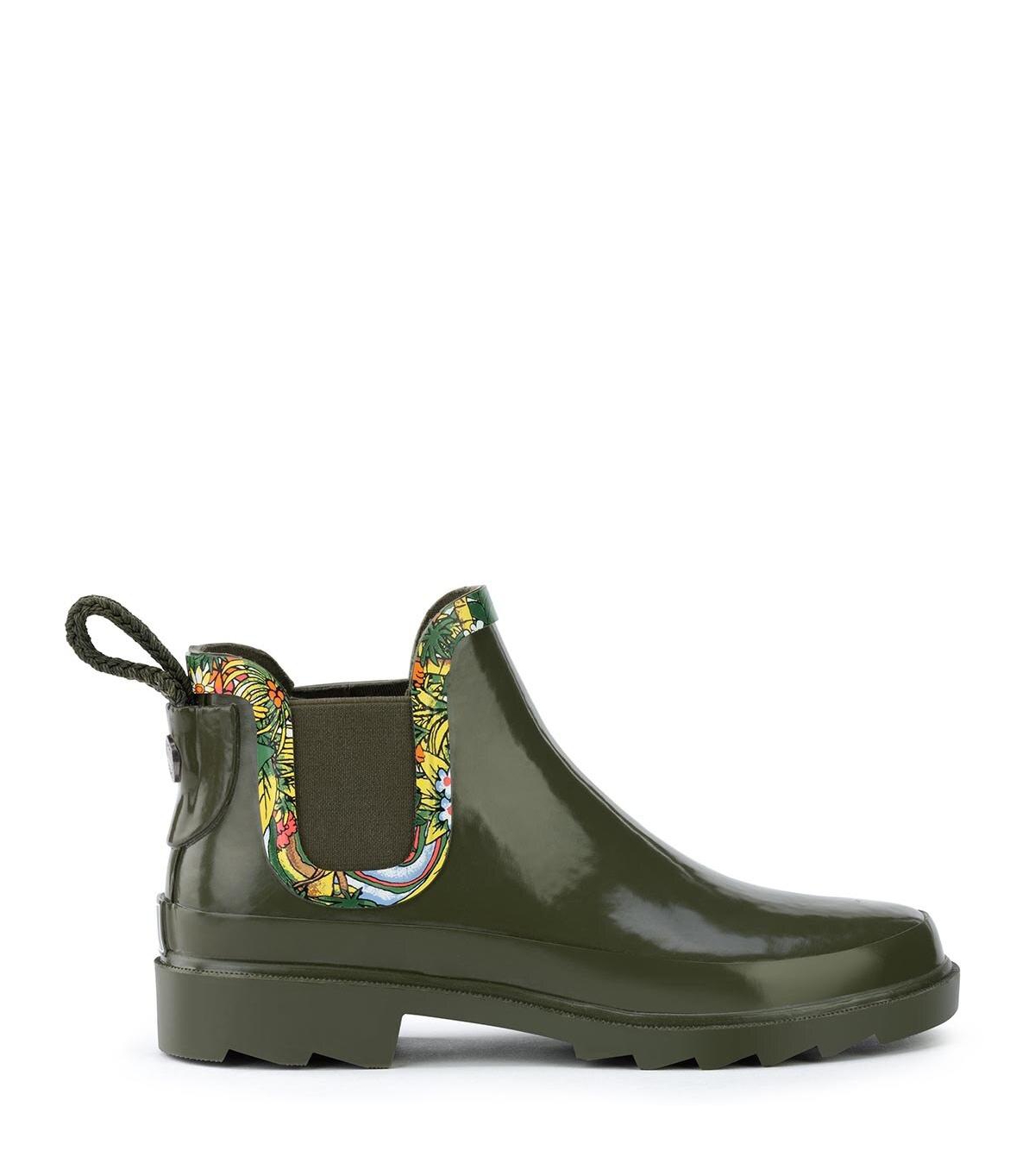 Sakroots Women's Rhyme Rubber Ankle Rain Booties