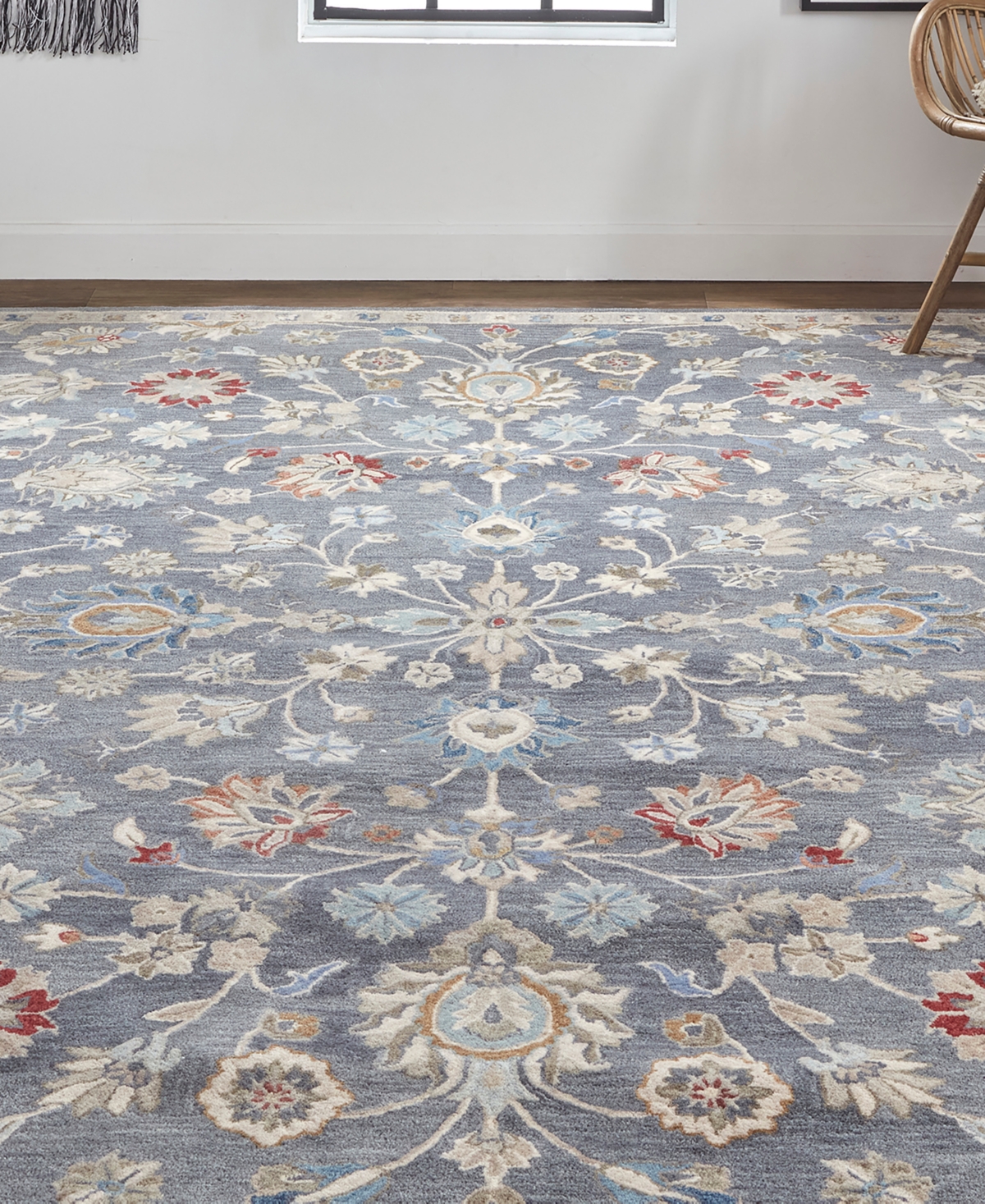 Feizy Rylan R8639 5' X 8' Area Rug In Blue,red