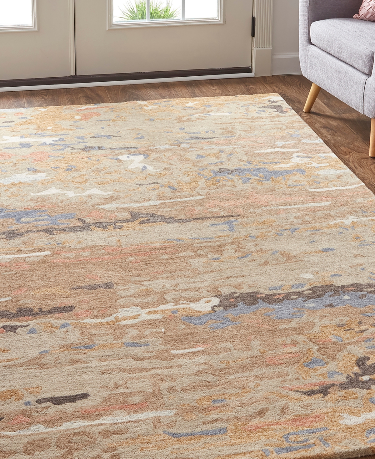 Feizy Everley R8644 Area Rug - Tan
