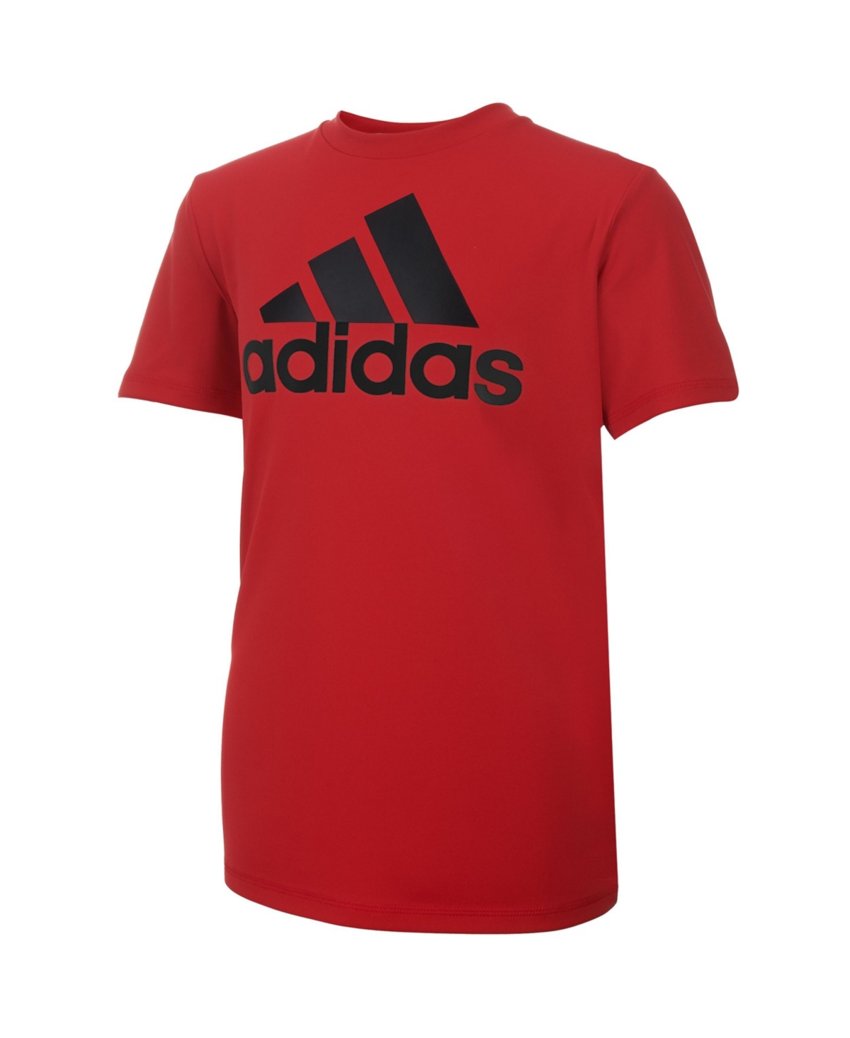 adidas Big Boys Short Sleeve Aeroready Performance Logo T-shirt - Scarlet