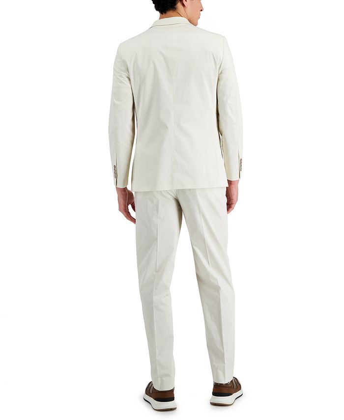 Nautica Men's Modern-Fit Stretch Cotton Solid Suit - Macy's