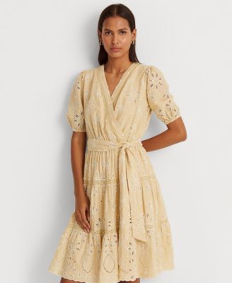 ralph lauren eyelet cotton dress