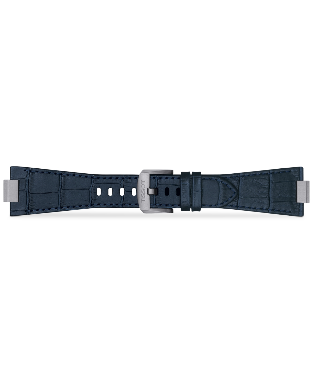 Shop Tissot Men's Swiss Automatic Prx Powermatic 80 Blue Leather Strap Watch 40mm
