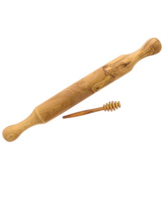 Olive Wood Rolling Pin and Honey Dripper