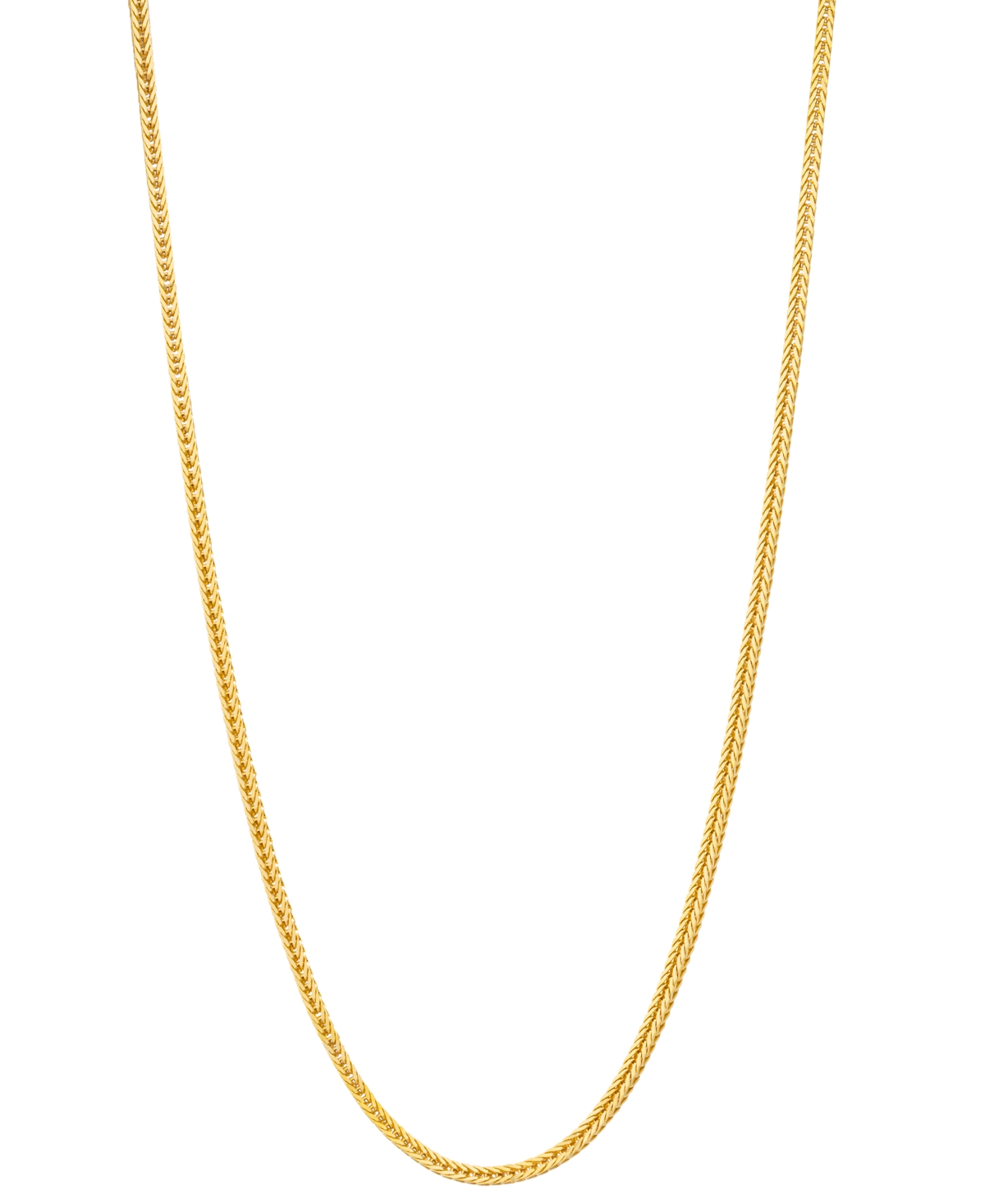 Shop Macy's 18" Foxtail Chain Necklace (1-1/3mm) In 14k Gold In Yellow Gold