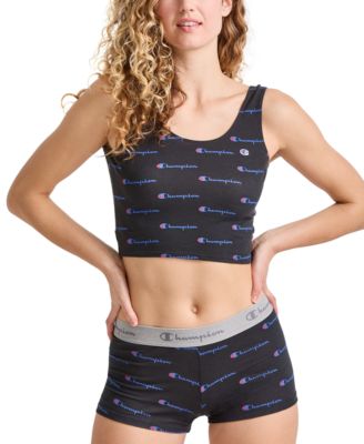 Champion - Logo-Print Cotton Stretch Crop Top