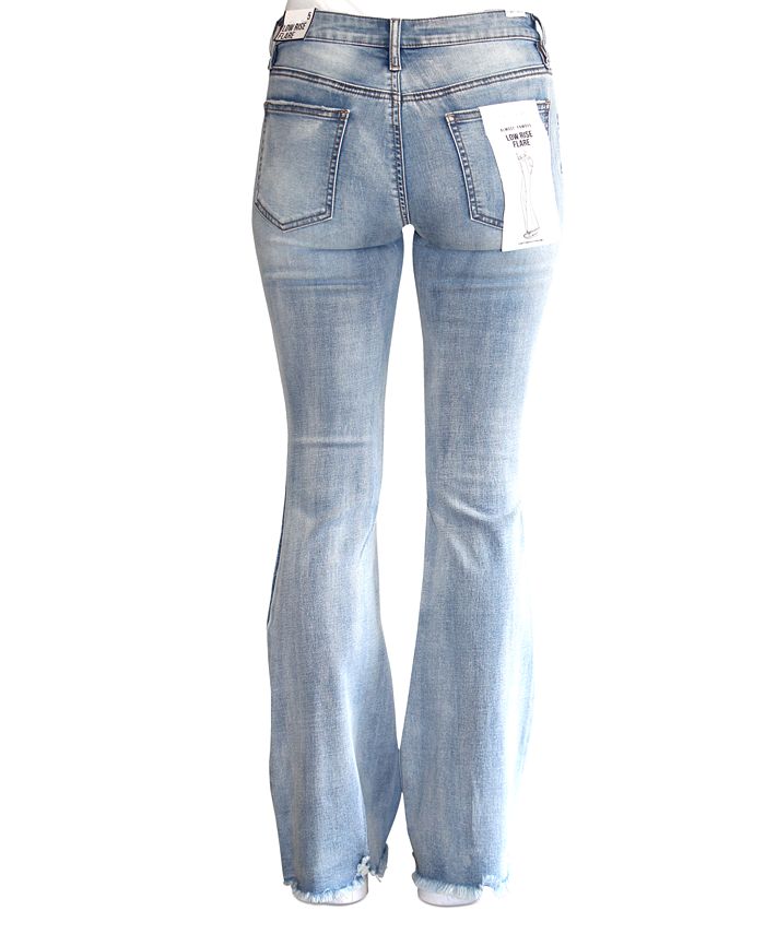 Almost Famous Juniors' Low-Rise Ripped Flare Jeans - Macy's