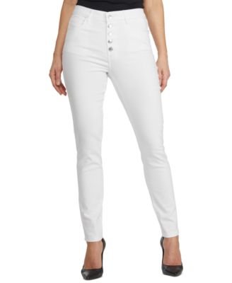 Numero - Women's Multi-Button Denim Skinny Jeans