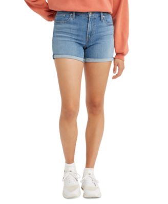 womens mid length levi shorts