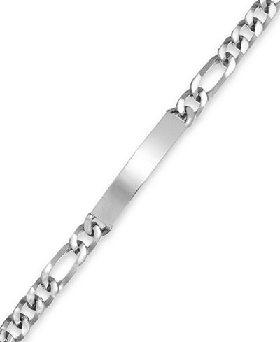 Sutton by Rhona Sutton Men's Stainless Steel ID Plaque Link Bracelet
