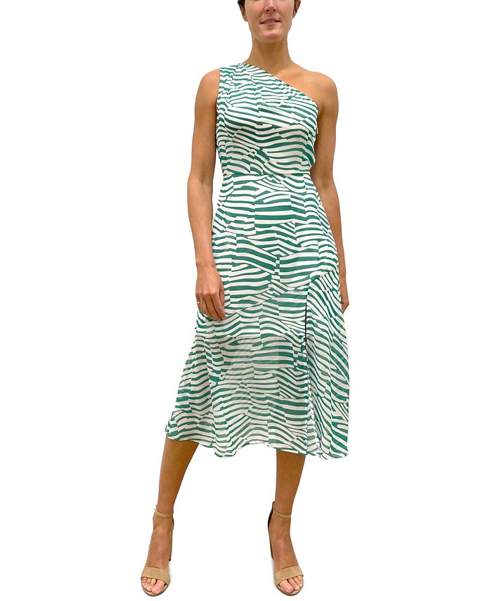 Zebra print hotsell one shoulder dress