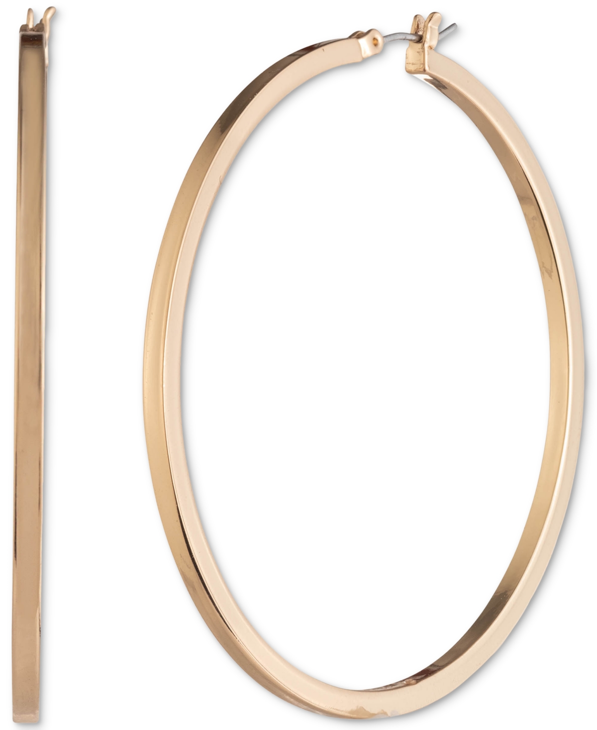 Karl Lagerfeld Gold-tone Large Hoop Earrings, 2.4"