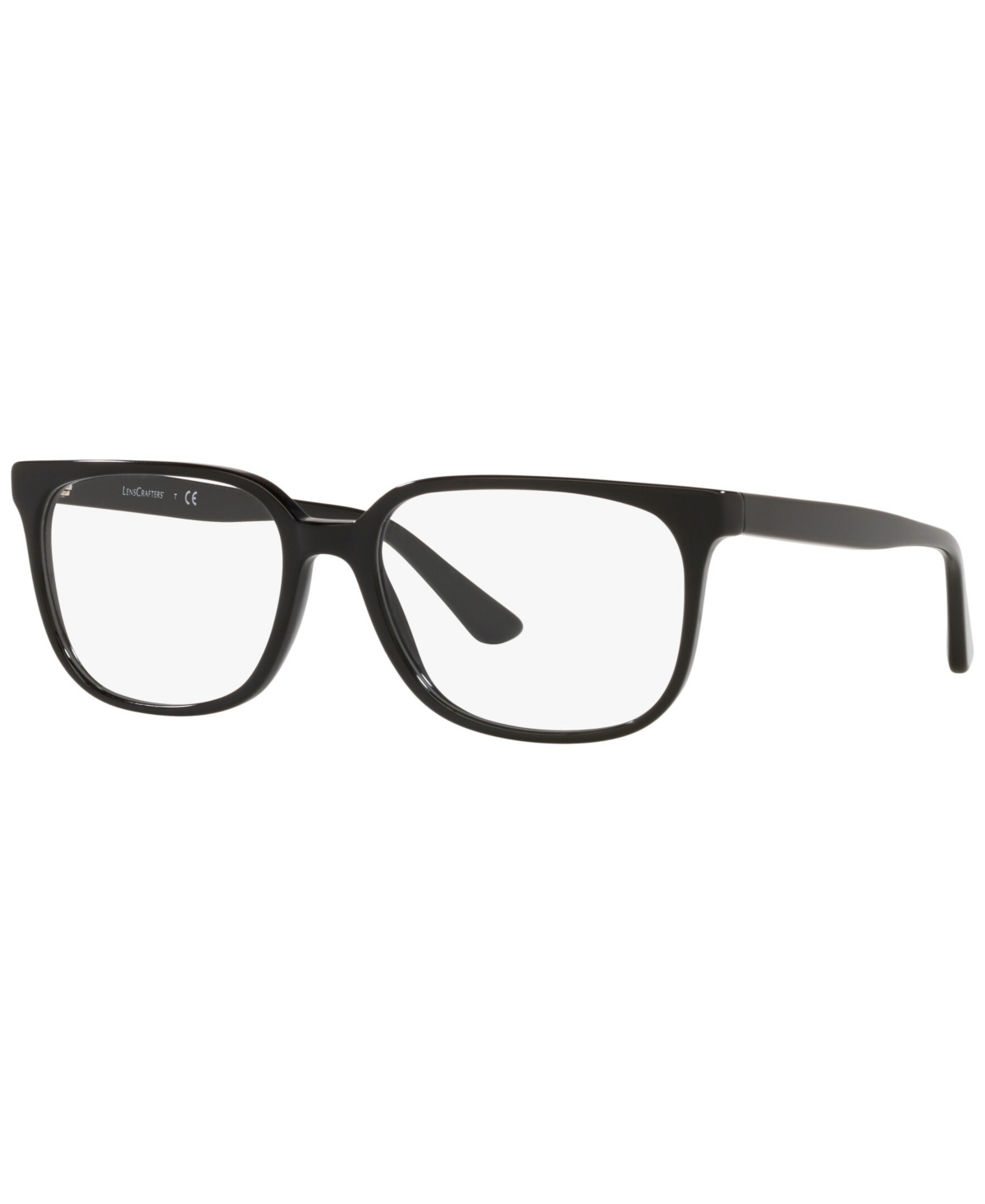EC2009 Men's Rectangle Eyeglasses - Shiny Black