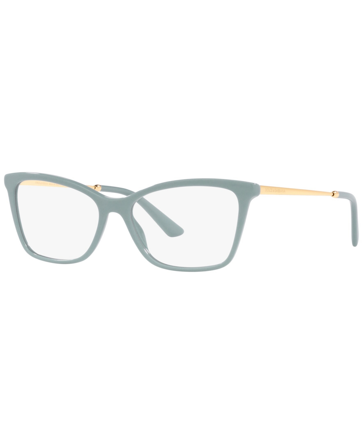 Dolce&Gabbana Women's Rectangle Eyeglasses, DG334754-o - Cube Black, Gold Tone
