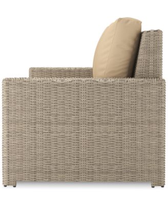 Sydney Woven Outdoor Loveseat with Sunbrella&reg; Spectrum Sand Cushions