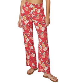 Juniors' Johnny Floral-Print Pull-On Pants