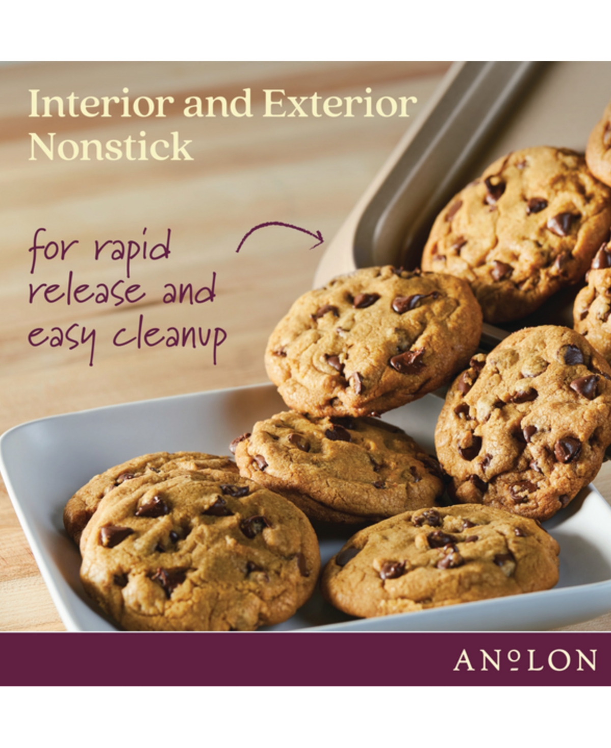 Anolon Advanced Bakeware Nonstick Cookie Sheets, Set of 2