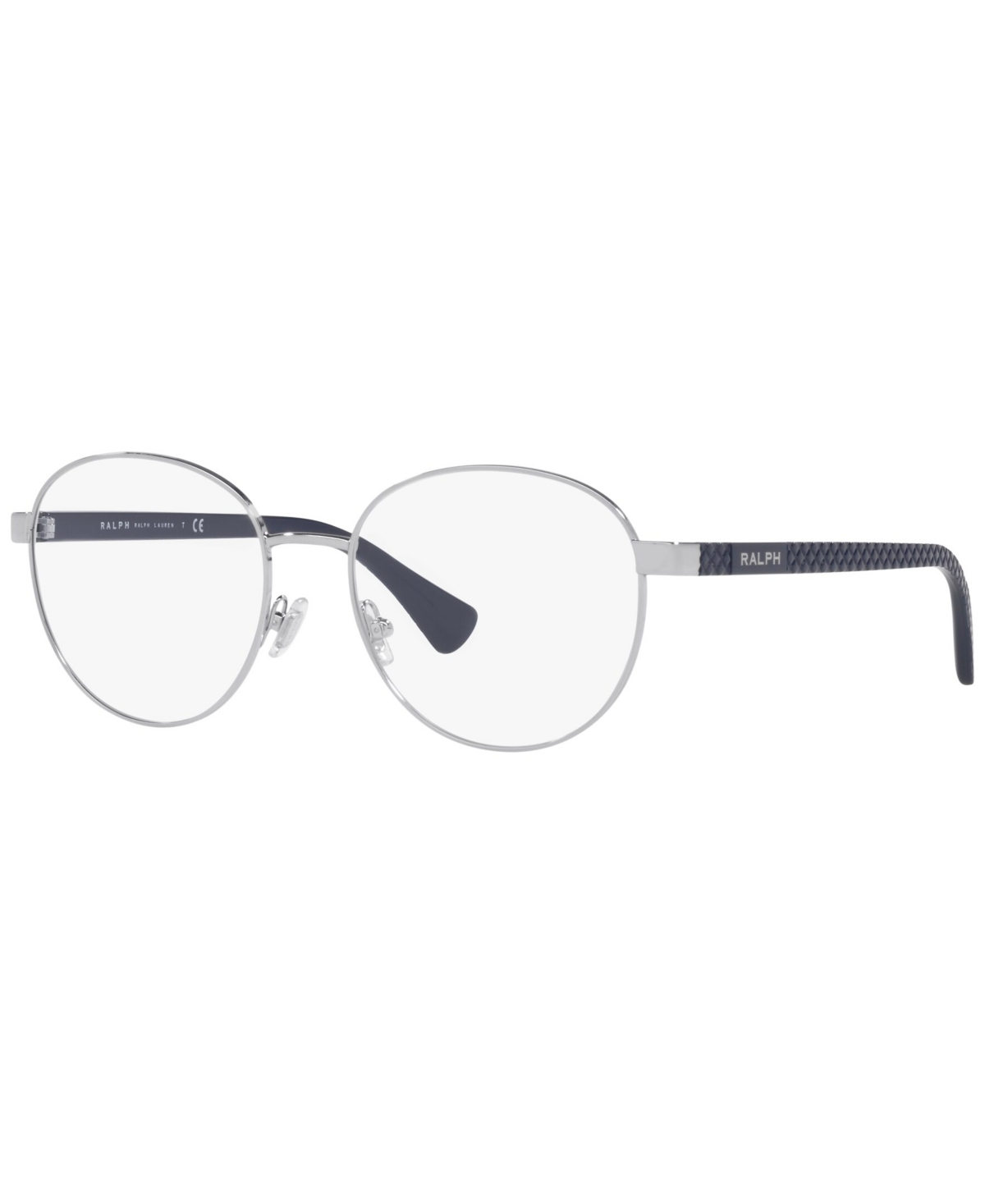 RA6050 Women's Round Eyeglasses - Shiny Silver Tone