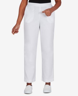 Alfred Dunner White Womens Pants - Macy's