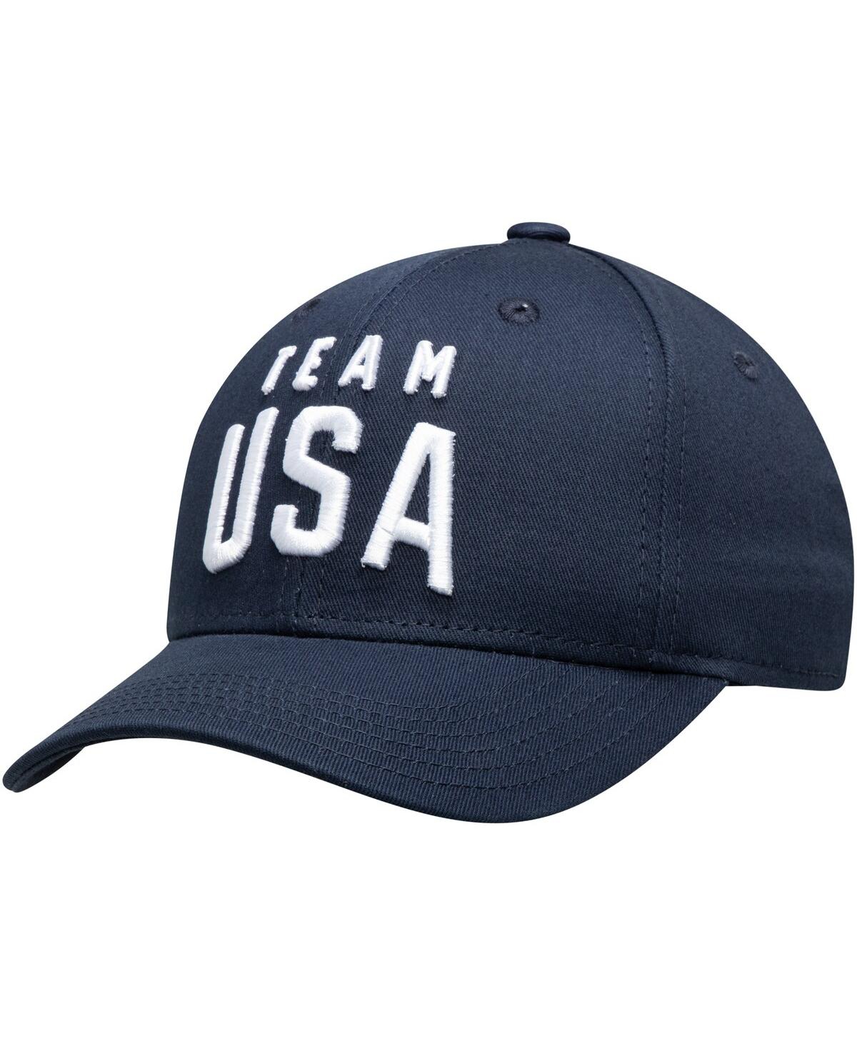 Outerstuff Kids' Big Boys Navy Team Usa Solid Flat Brim New Logo Adjustable Snapback Hat