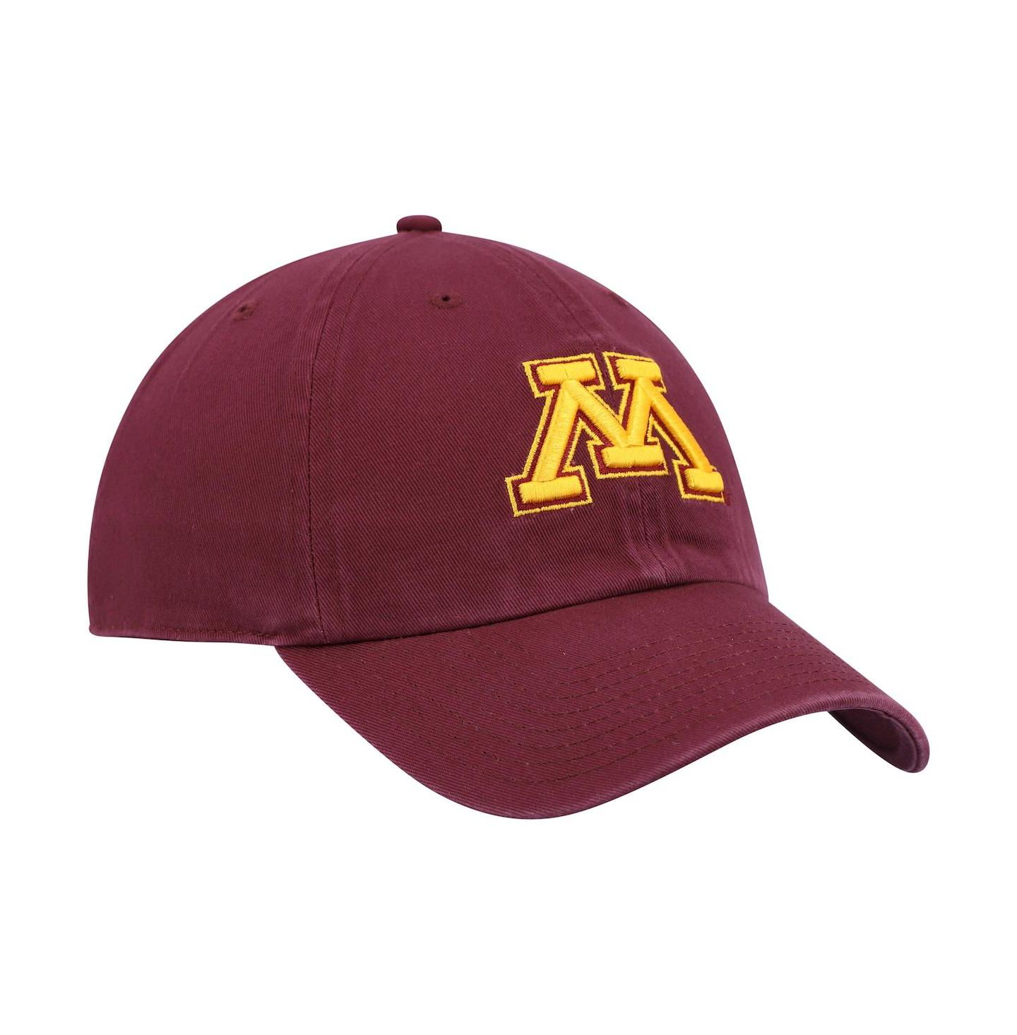 Мужская кепка '47 Brand Maroon Minnesota Golden Gophers Wordmark Clean Up Adjustable Hat — фото 5