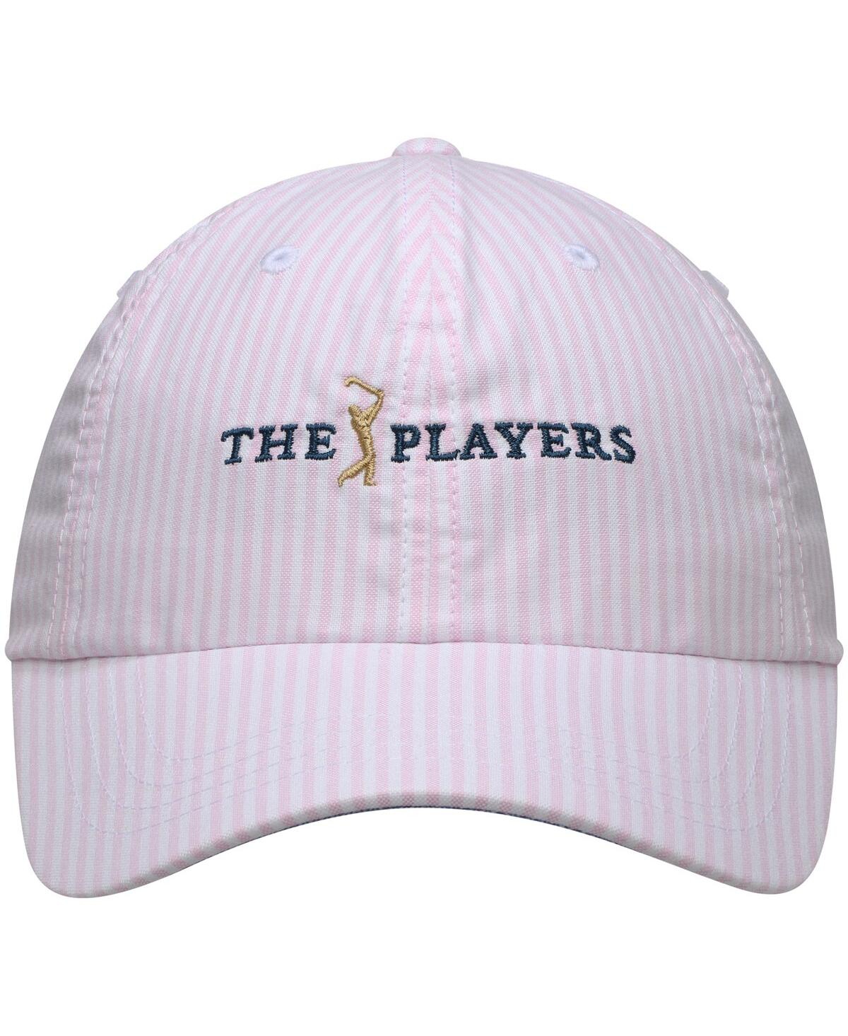 Shop Ahead Women's  Pink The Players Seersucker Adjustable Hat