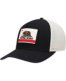 Men's Black California Republic Valin Trucker Snapback Hat