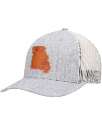 Men's Local Crowns Heather Gray Missouri Leather State Patch Trucker ...