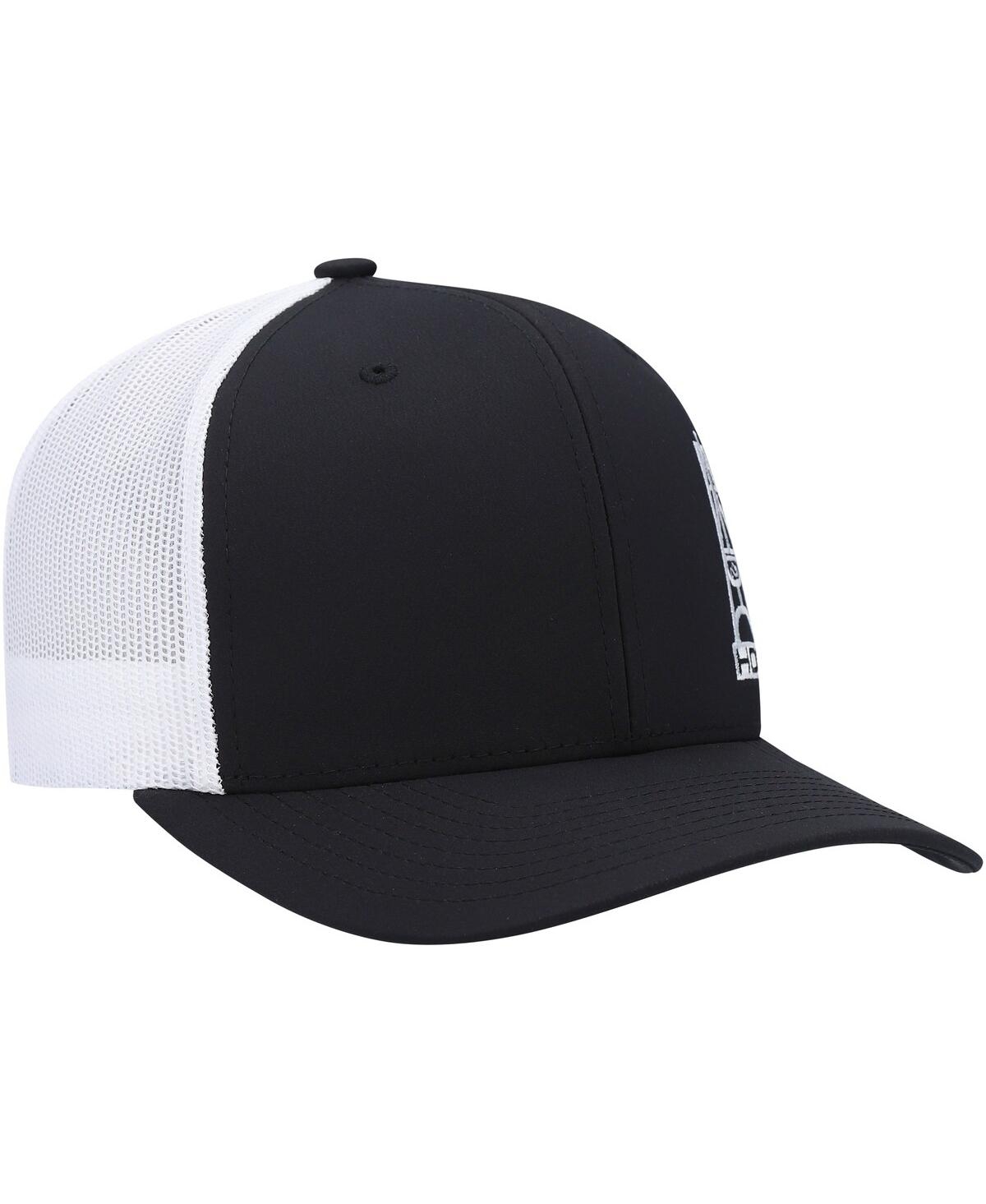 Shop Hooey Men's  Black, White Hog Trucker Snapback Hat In Black,white