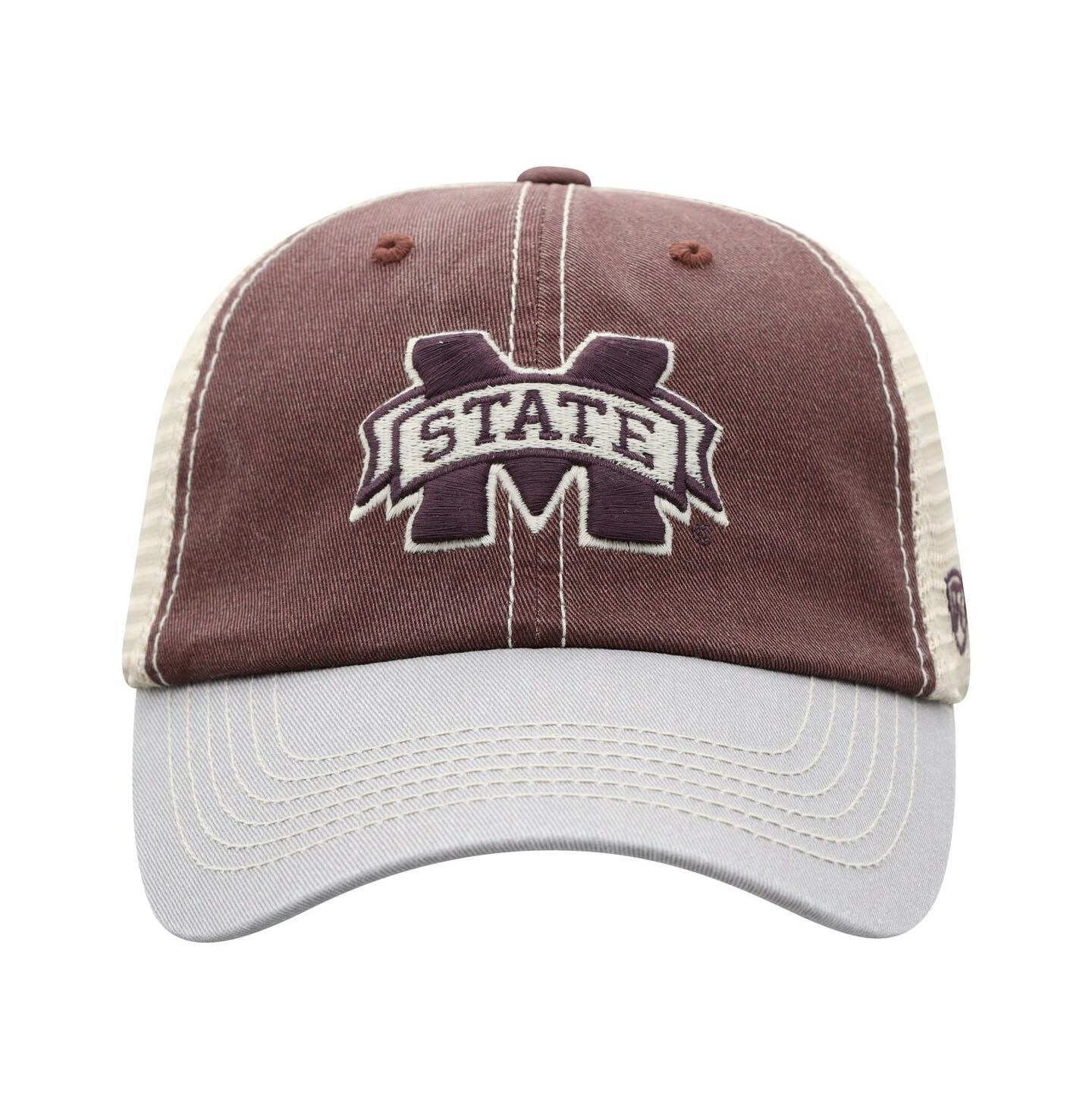 Мужская кепка Top of the World Maroon Mississippi State Bulldogs Offroad Trucker Snapback Hat — фото 3
