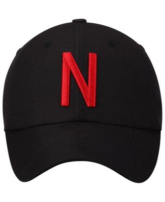 Men's Black Nebraska Huskers Staple Adjustable Hat