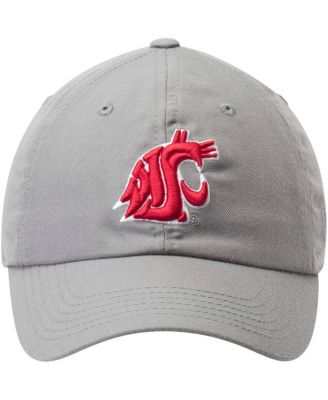 Men's Gray Washington State Cougars Primary Logo Staple Adjustable Hat
